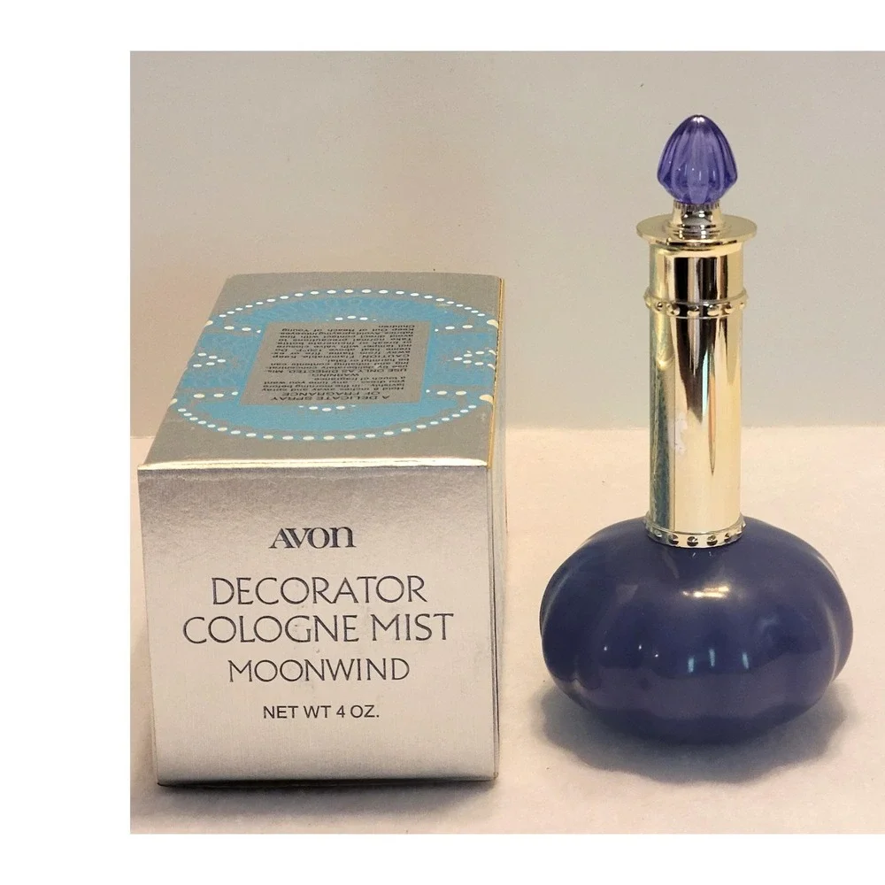 VTG Avon Empty Decorator 1970s Collectible Glass Spray Display Bottle w/ Box